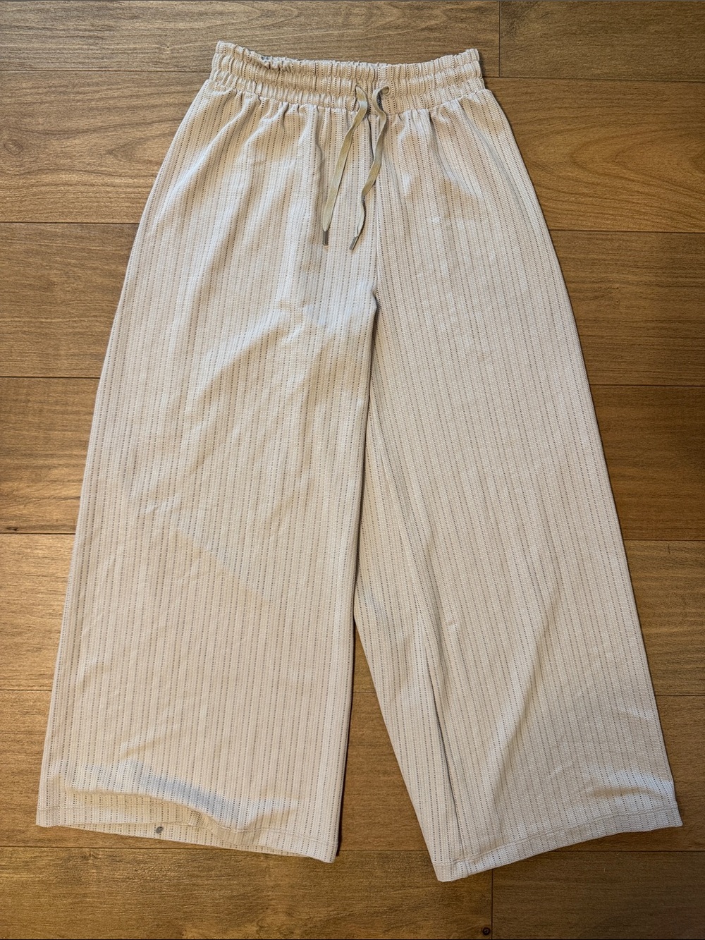 La Blanca Cream Ribbed Wide Leg Cover Up Beach Pants